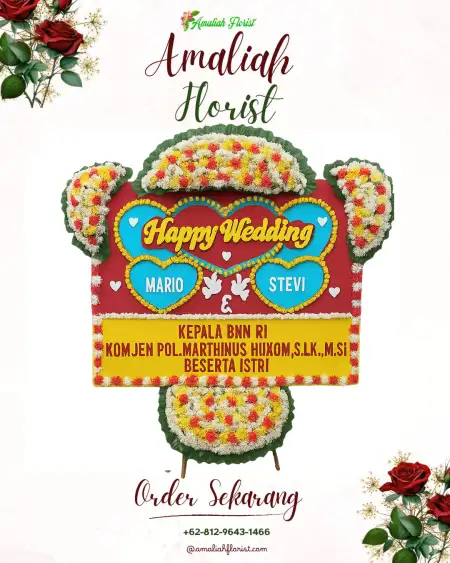 Papan Bunga Pernikahan Situdaun